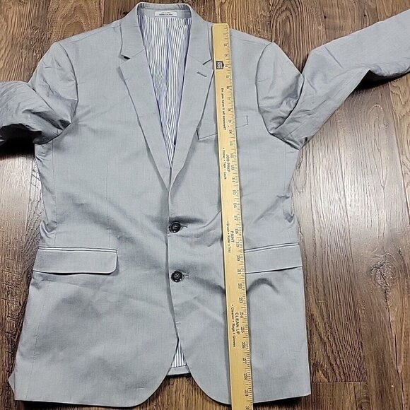 Express Blazer Mens 42R Gray Innovator Extra Slim Fit Suit Jacket Stains* - Picture 5 of 9